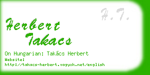 herbert takacs business card